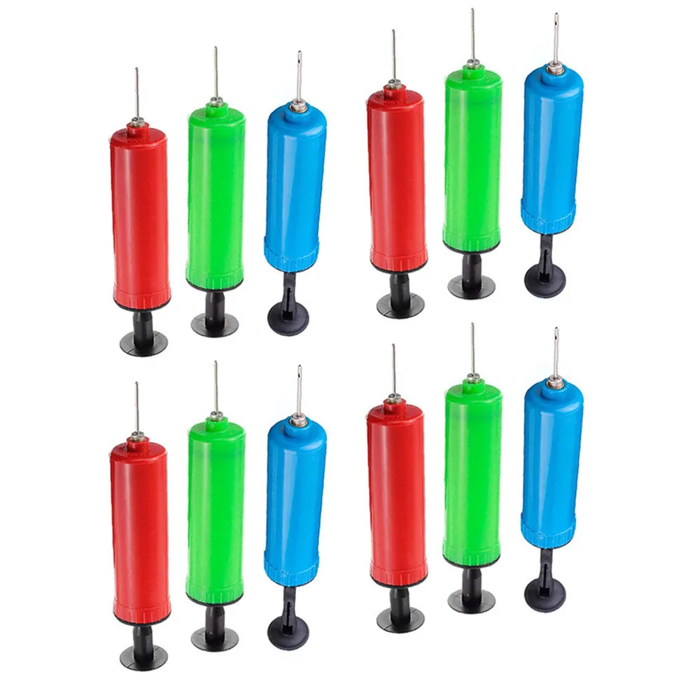 12 Hand Air Pump Bicycle Basketball Football Soccer Ball Needle Sports Balls New