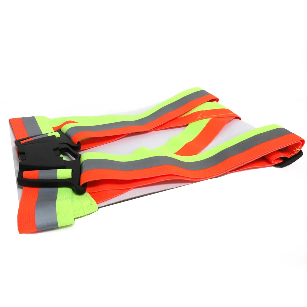 2PC High Visibility Reflective Safety Vests Adjustable Lightweight Outdoor Walk
