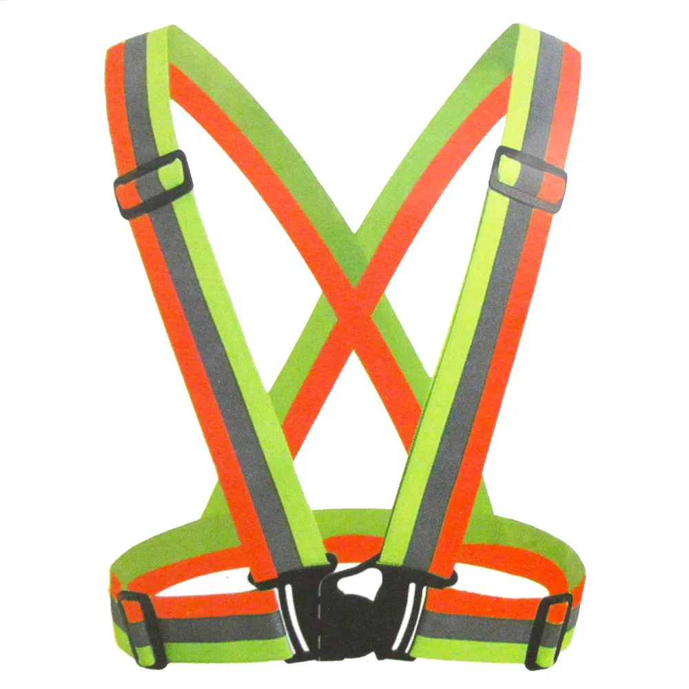 2PC High Visibility Reflective Safety Vests Adjustable Lightweight Outdoor Walk