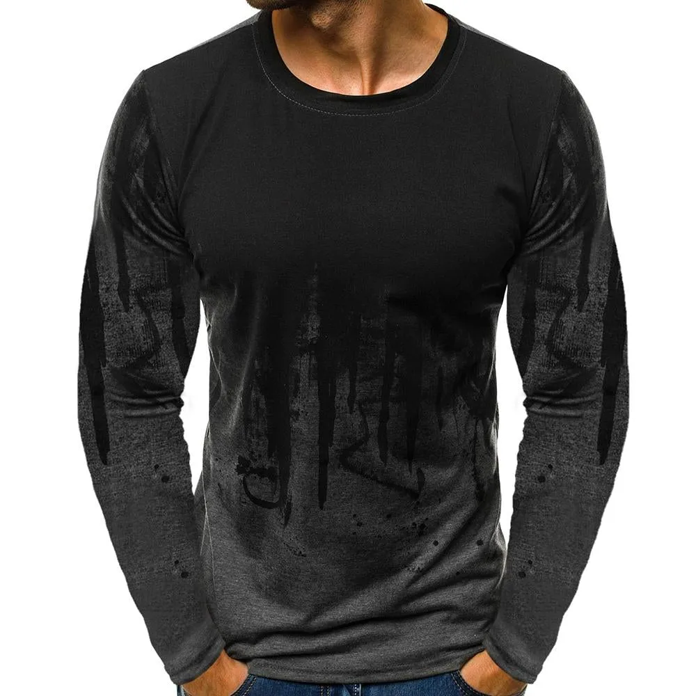 3D Graphic long Sleeve Shirts Gradient Ramp