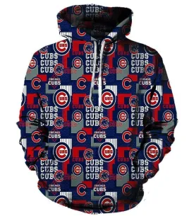 Chicago Cubs Hoodies - Pullover Blue Hoodie
