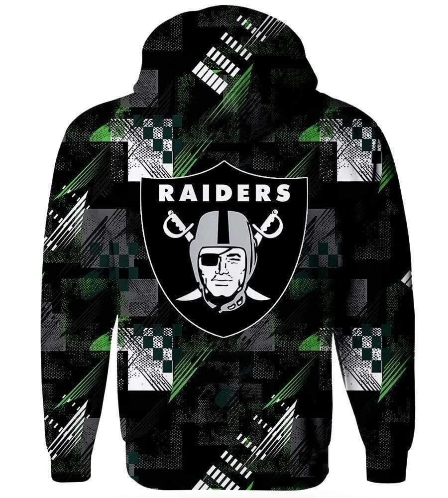Football Okland Raiders Hoodies - Pullover Sport Football Black Hoodie