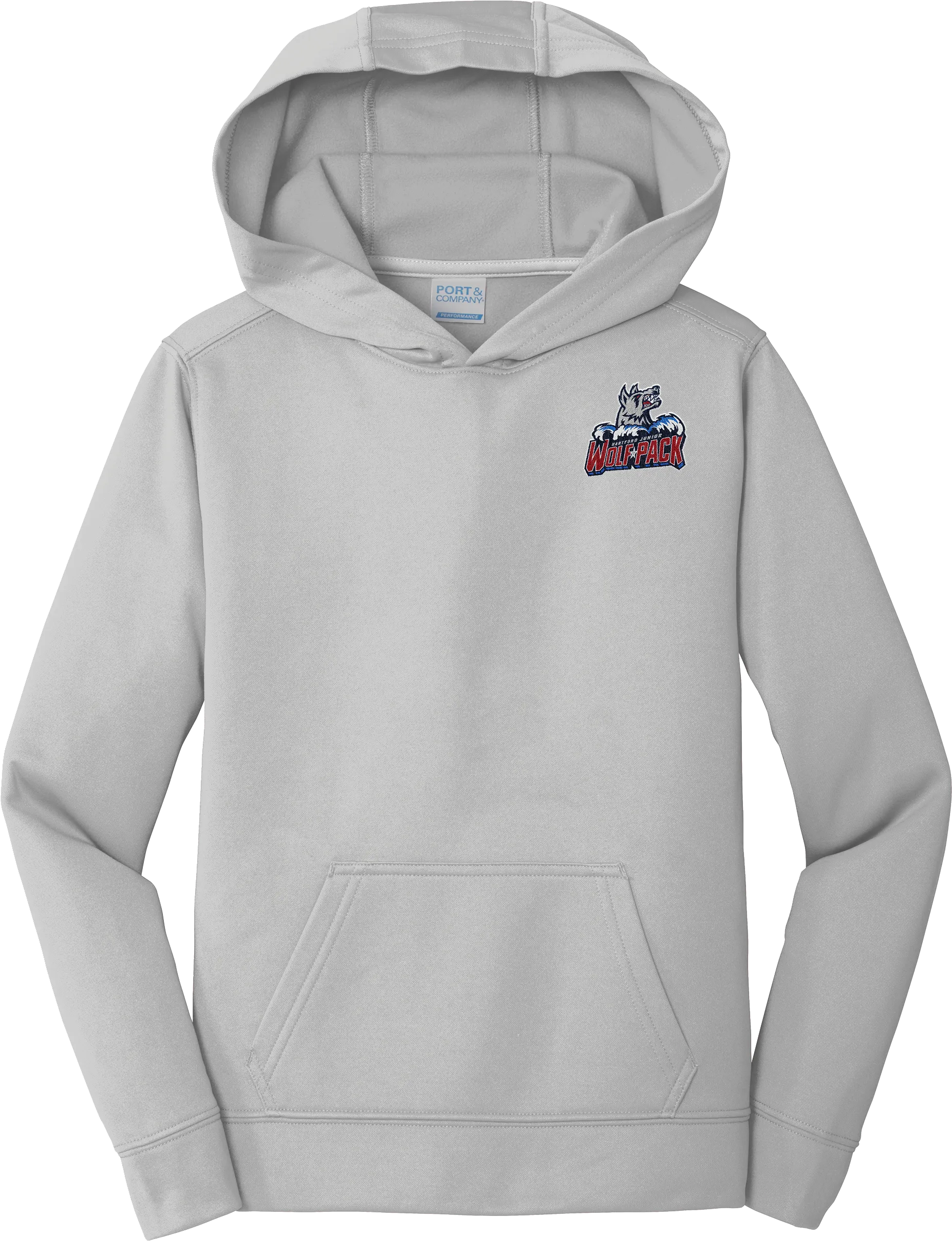 Hartford Jr. Wolfpack Youth Performance Fleece Pullover Hooded Sweatshirt