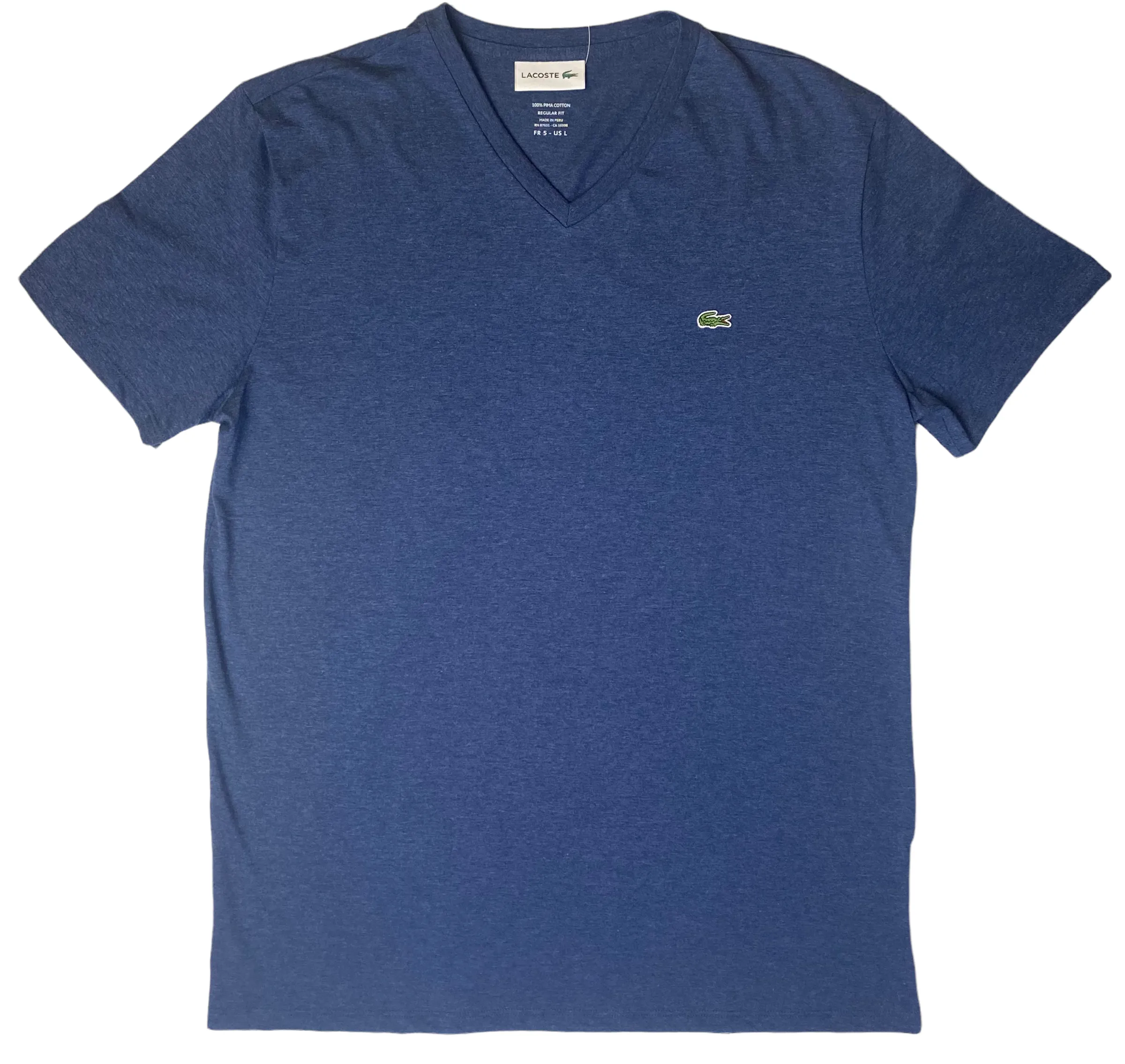 Lacoste Mens V-Neck Pima Cotton T-Shirt - Multiple Colors & Sizes - [TH6710-51]