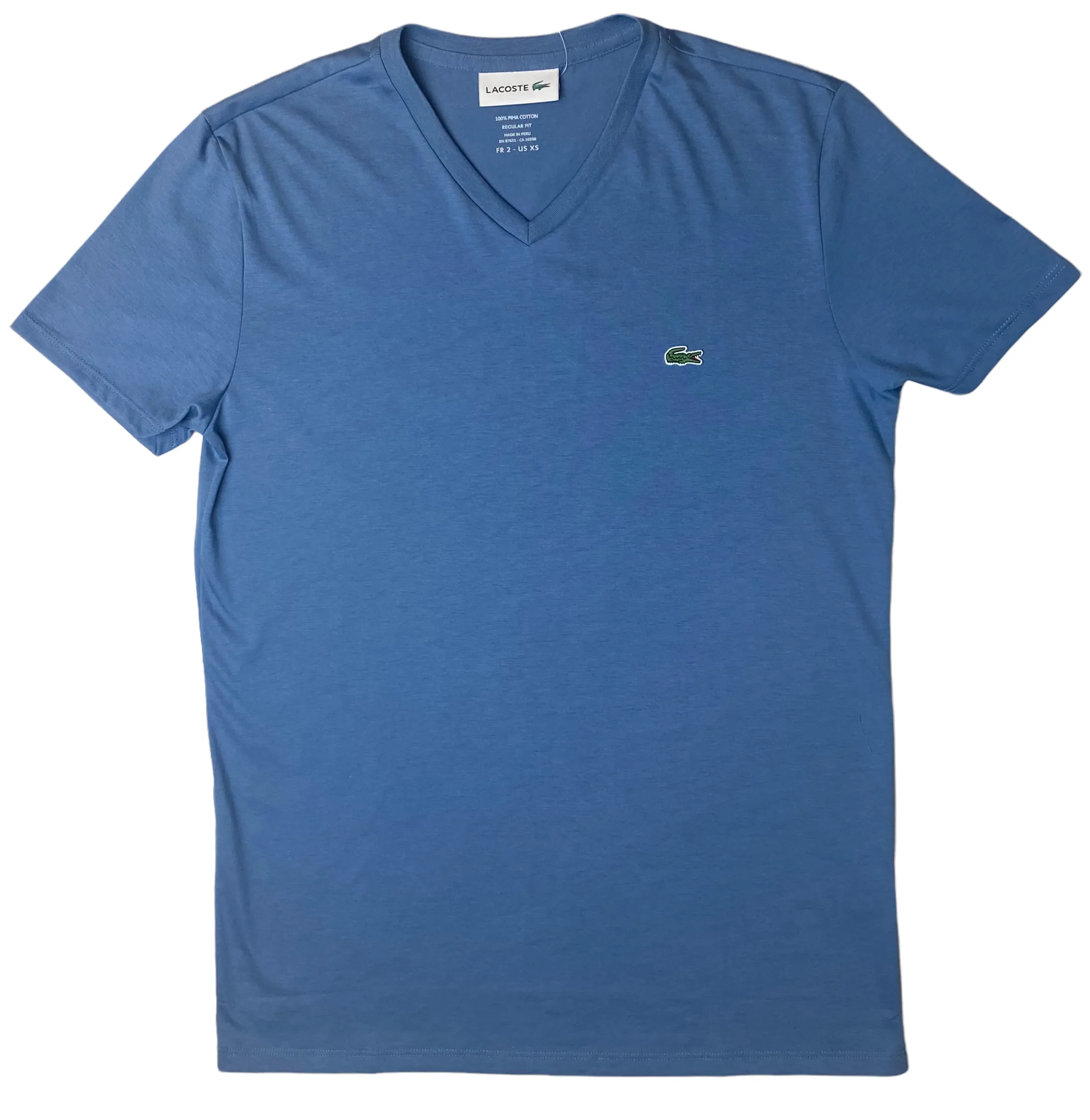 Lacoste Mens V-Neck Pima Cotton T-Shirt - Multiple Colors & Sizes - [TH6710-51]