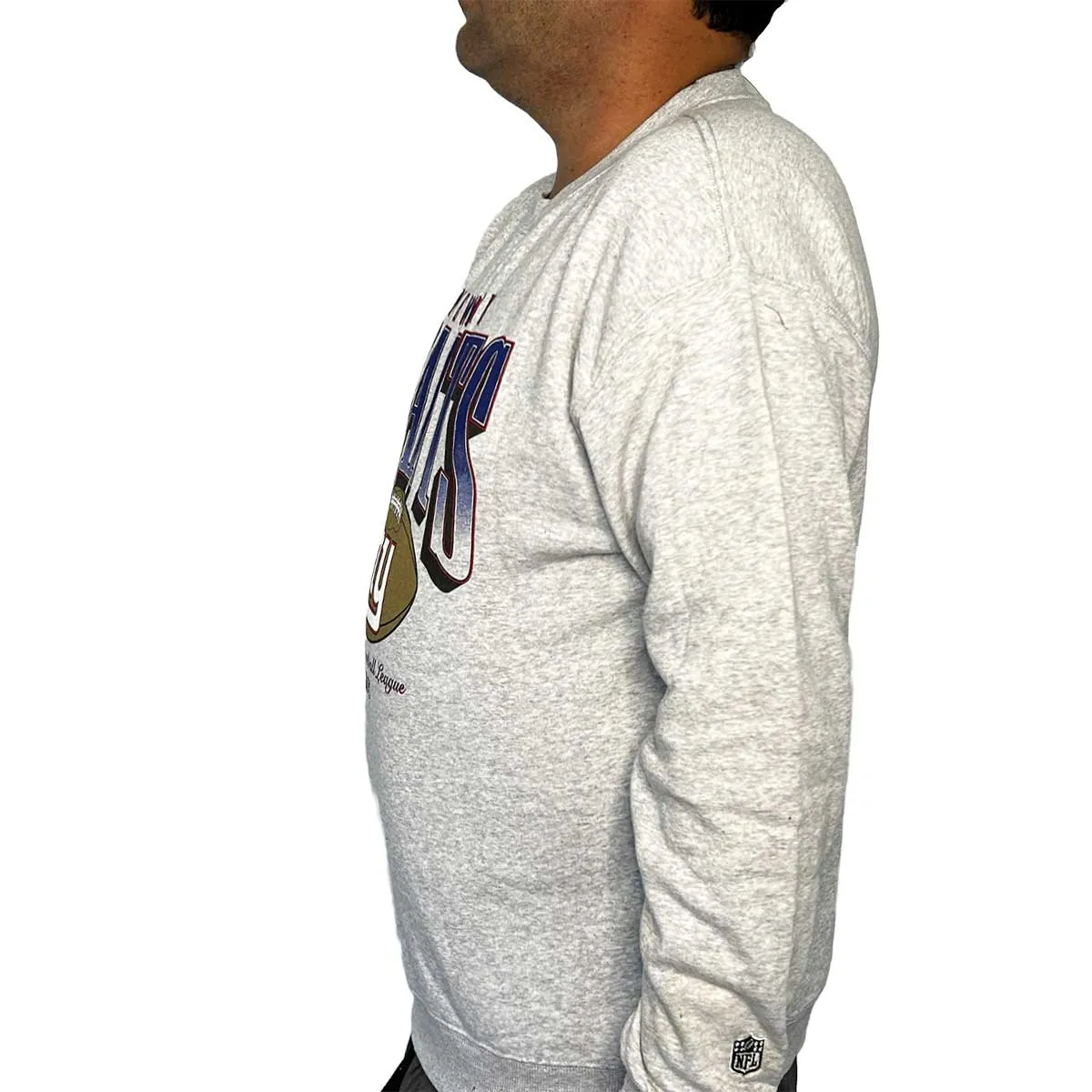 Mens NFL New York Giants Gray Oversized Sweatshirt