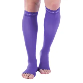 Open Toe Compression Socks 20-30 mmHg VIOLET by Doc Miller