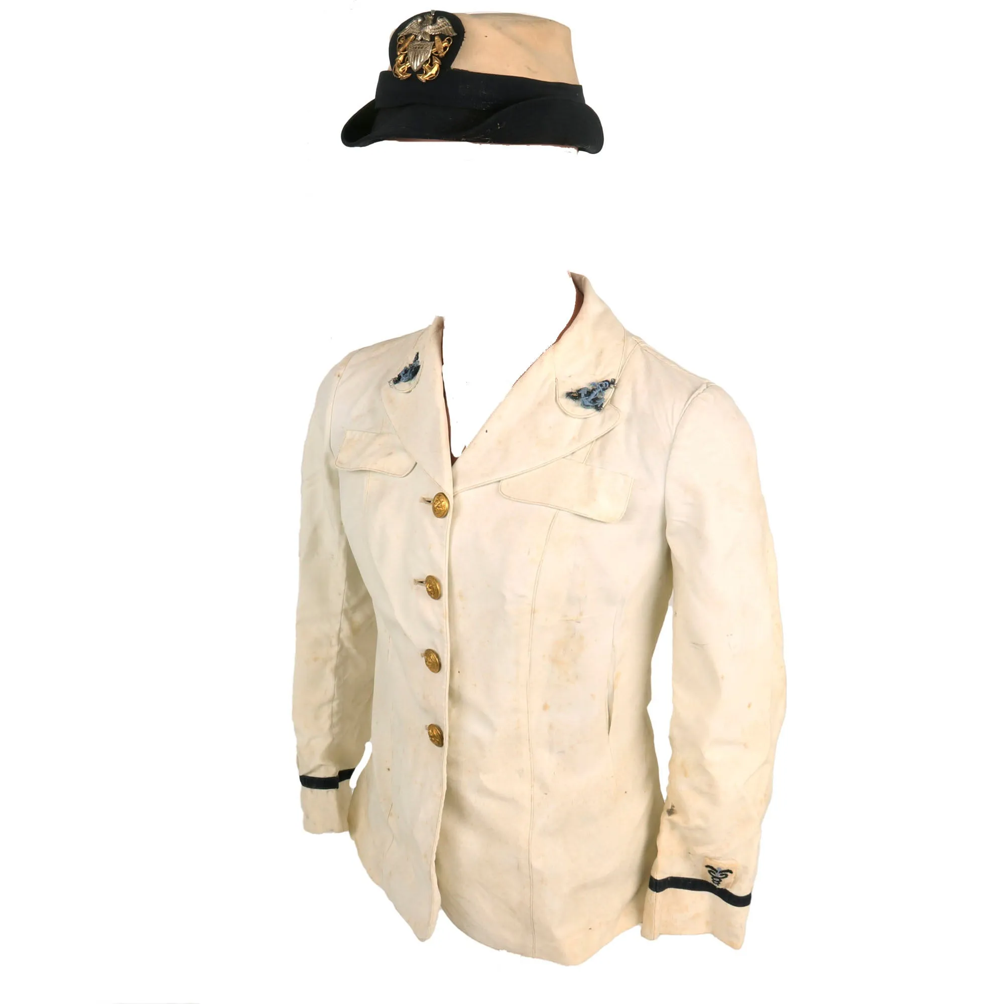 Original U.S. WWII Named W.A.V.E.S. Grouping with Rare Undershirt - Mary C. Hibbert