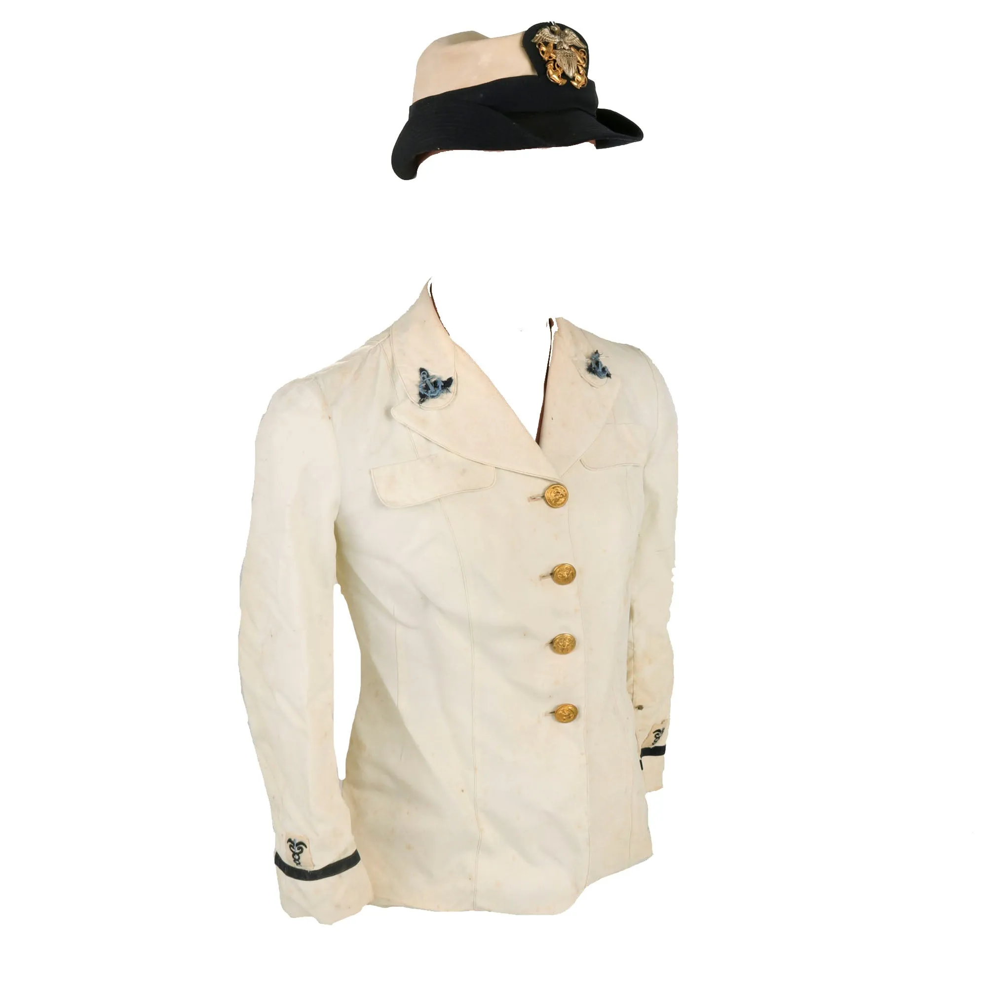 Original U.S. WWII Named W.A.V.E.S. Grouping with Rare Undershirt - Mary C. Hibbert