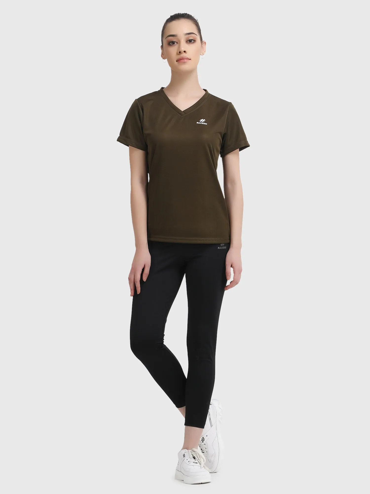 Short Sleeve Dry FIT V Neck T-Shirts For Women
