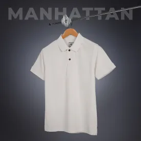 Sports Dry Fit Cricket Ivory Polo T Shirts (Micro Polyester)