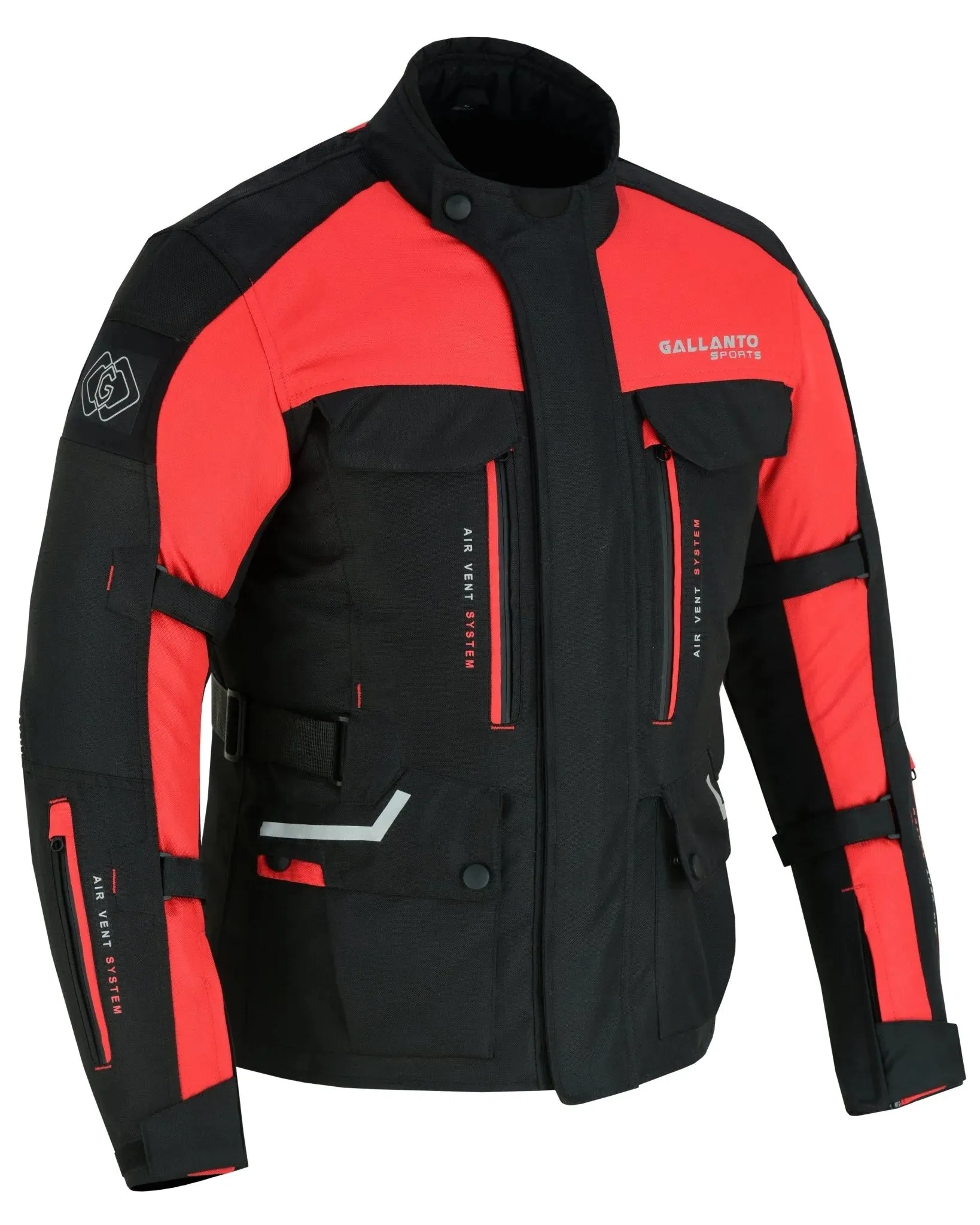Textile Black & Orange Biker Long Motorcycle Jacket