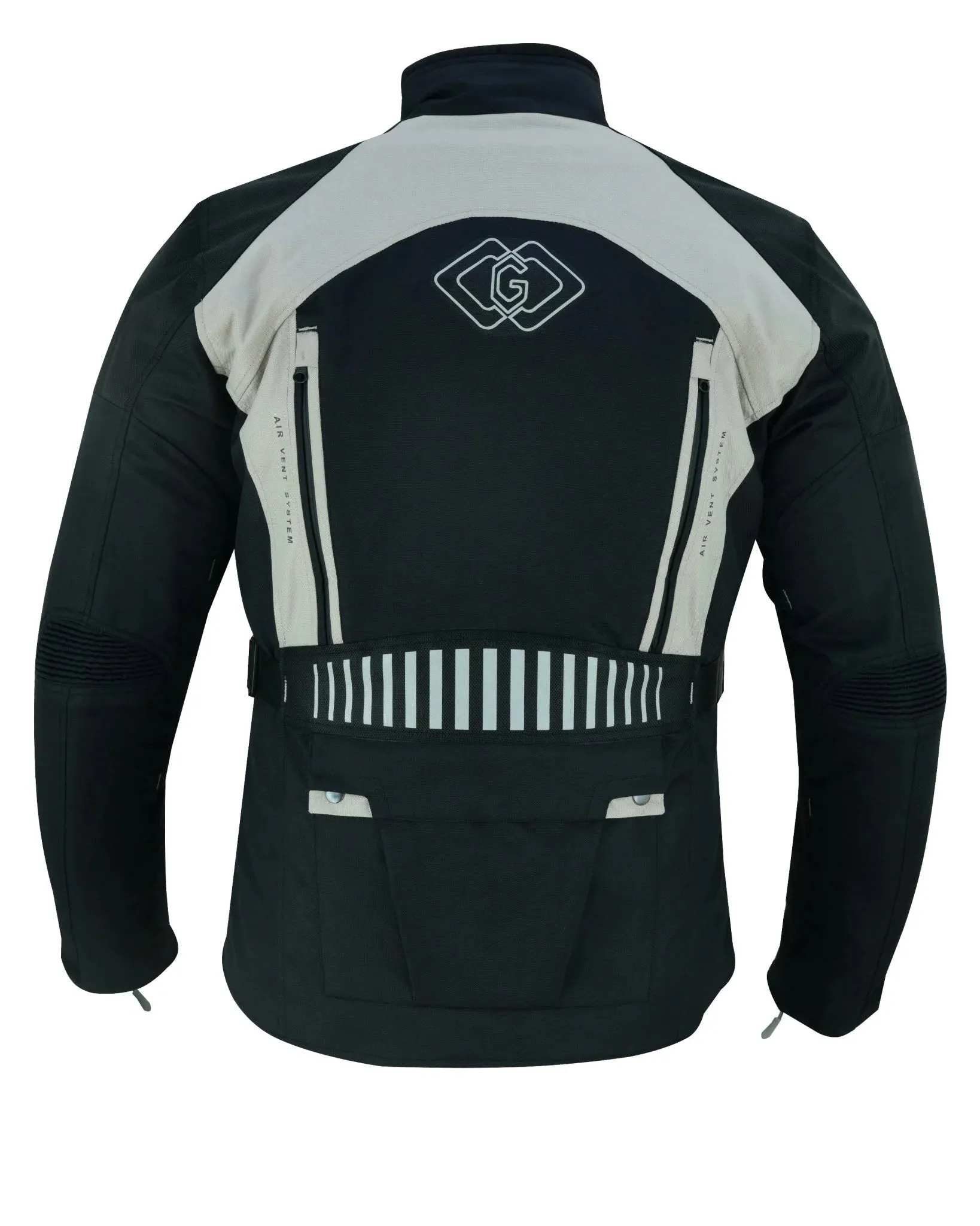 Textile Black & Orange Biker Long Motorcycle Jacket