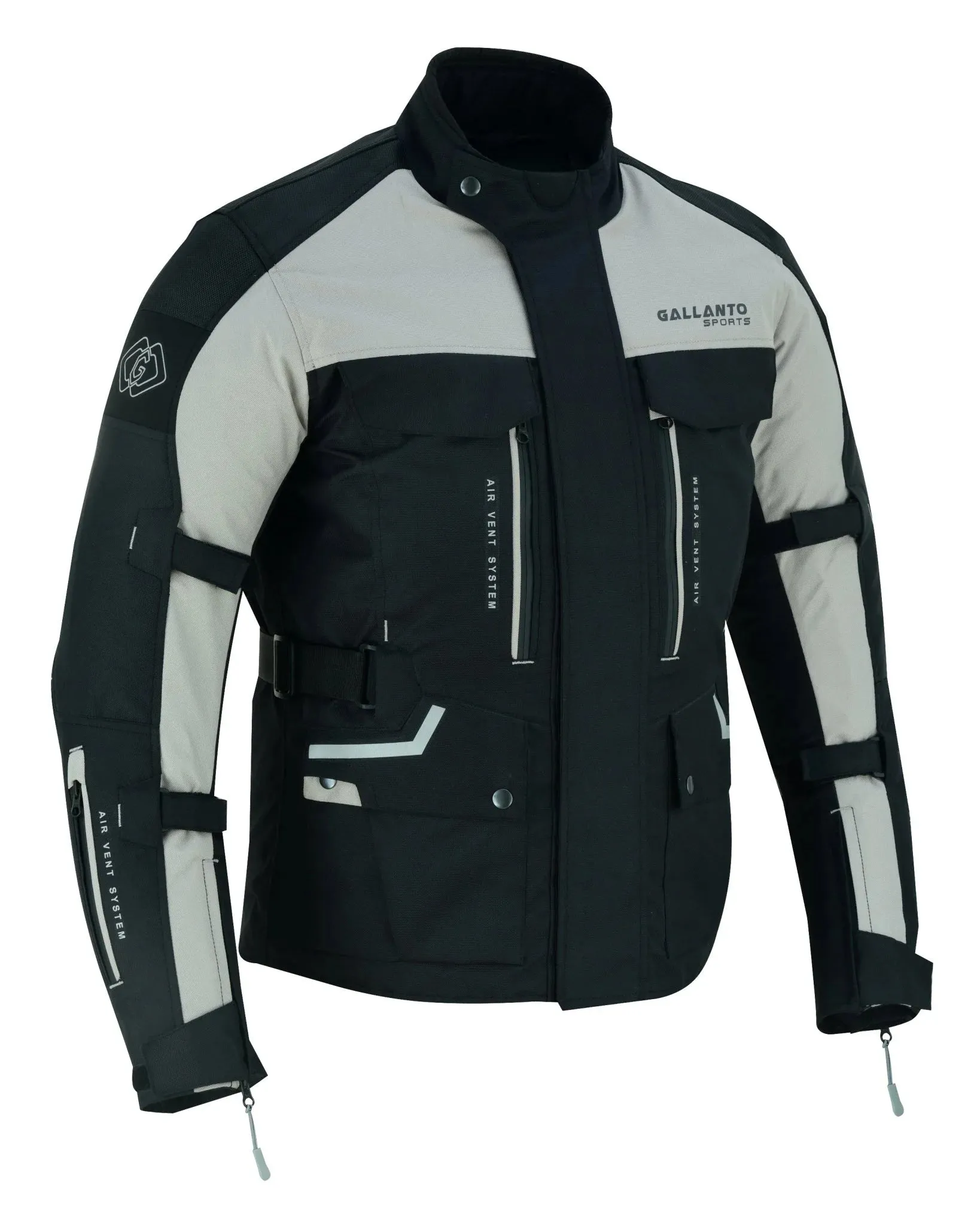 Textile Black & Orange Biker Long Motorcycle Jacket