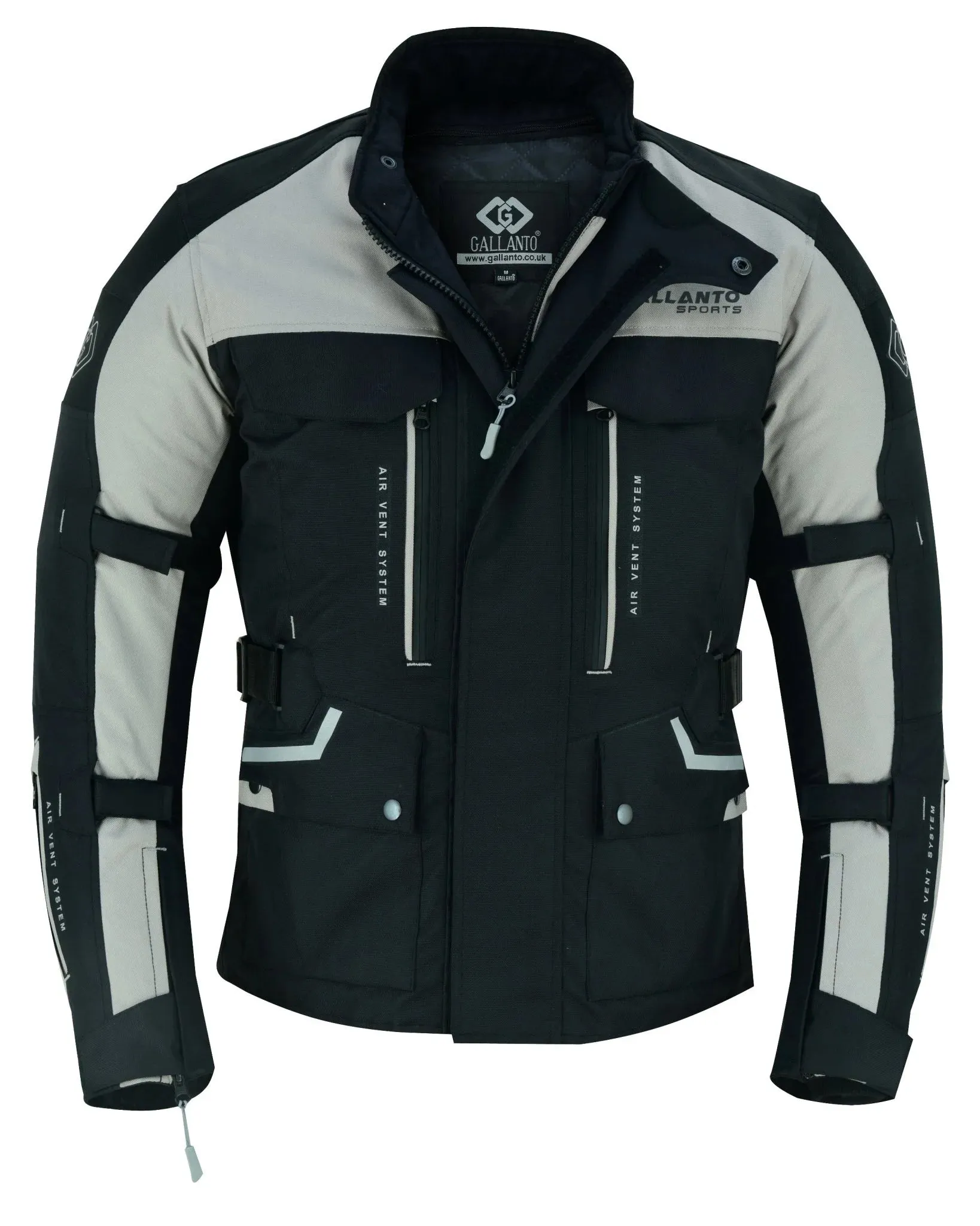 Textile Black & Orange Biker Long Motorcycle Jacket