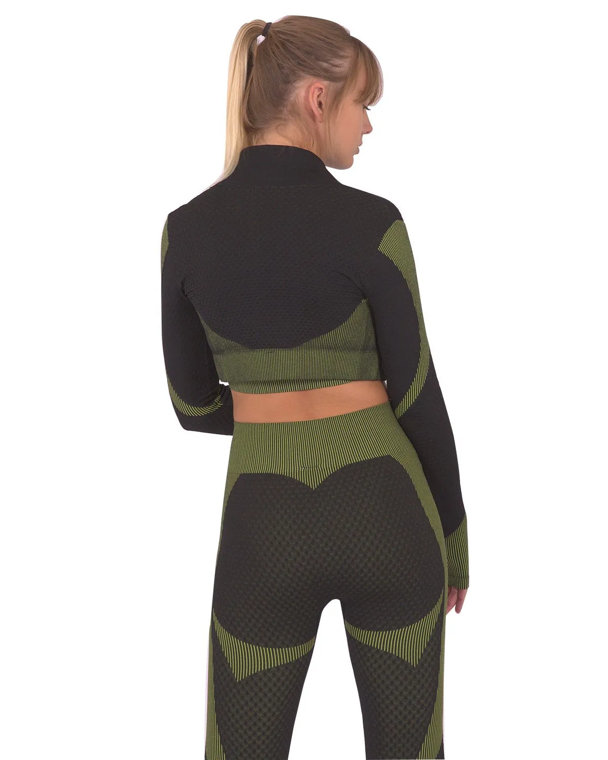 Trois Green Seamless Sports Jacket