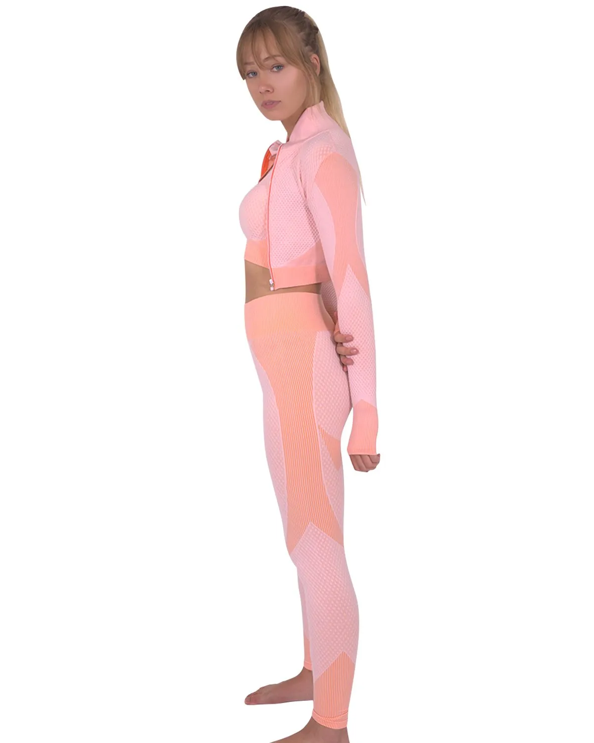 Trois Pink Seamless Sports Jacket