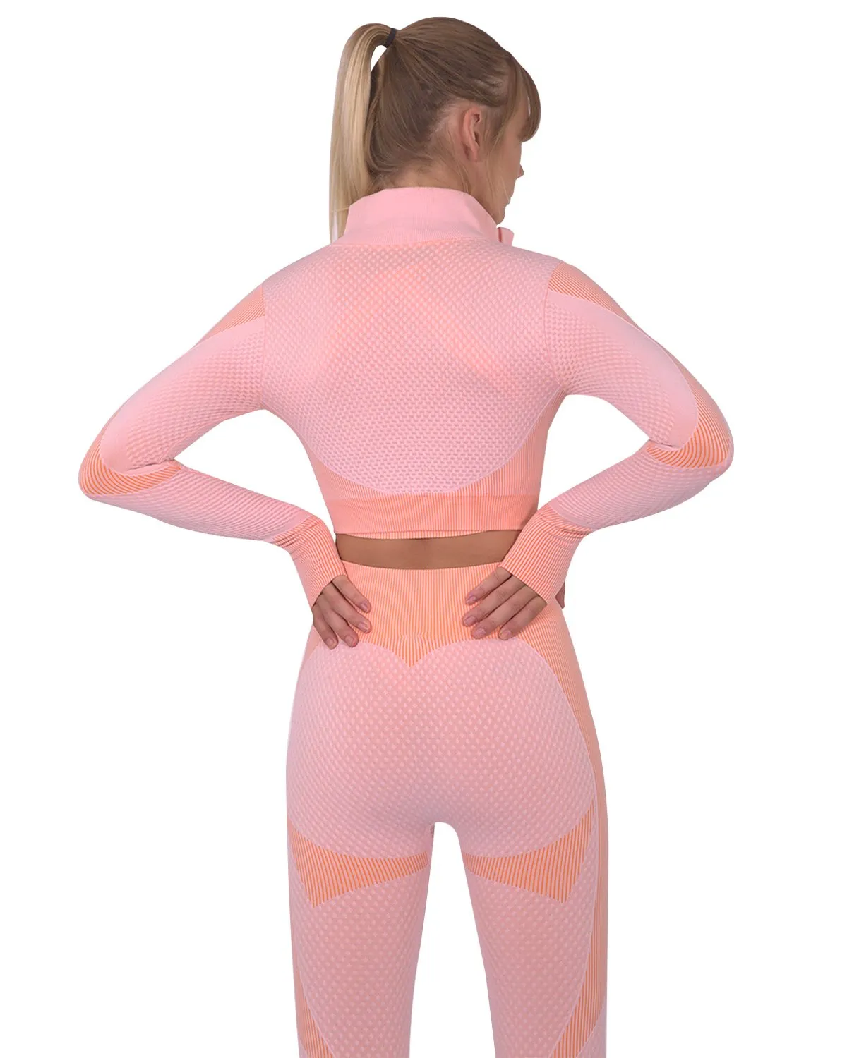 Trois Pink Seamless Sports Jacket