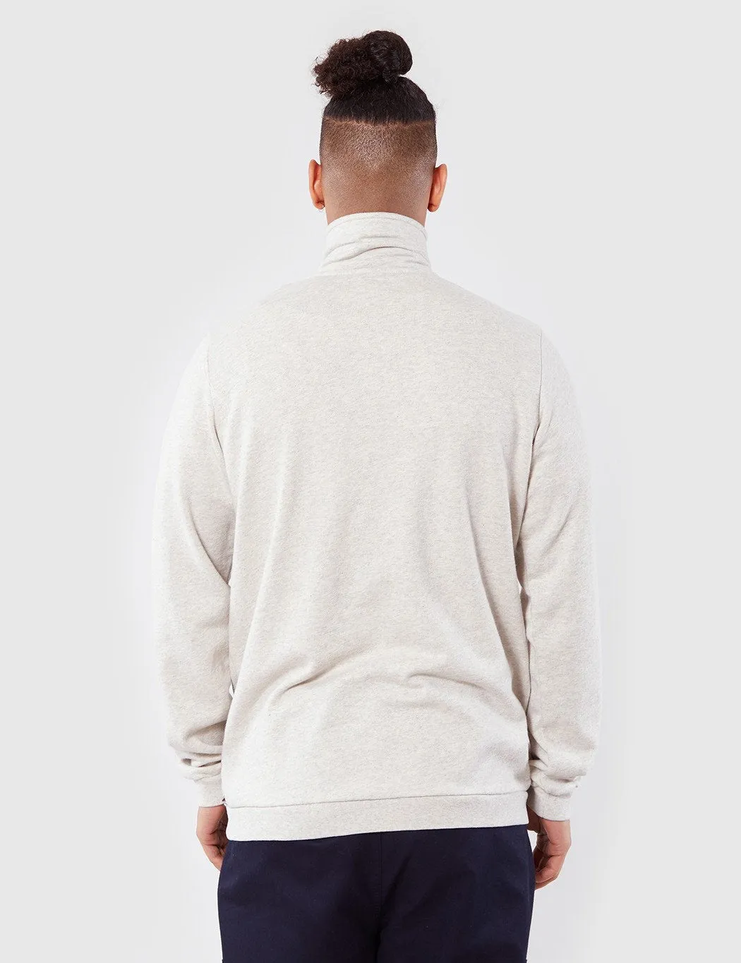 Universal Works 1/4 Zip Sweatshirt - Sand Marl