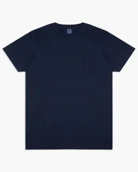 Velva Sheen Natural Indigo Dye Pocket Tee - Blue Indigo