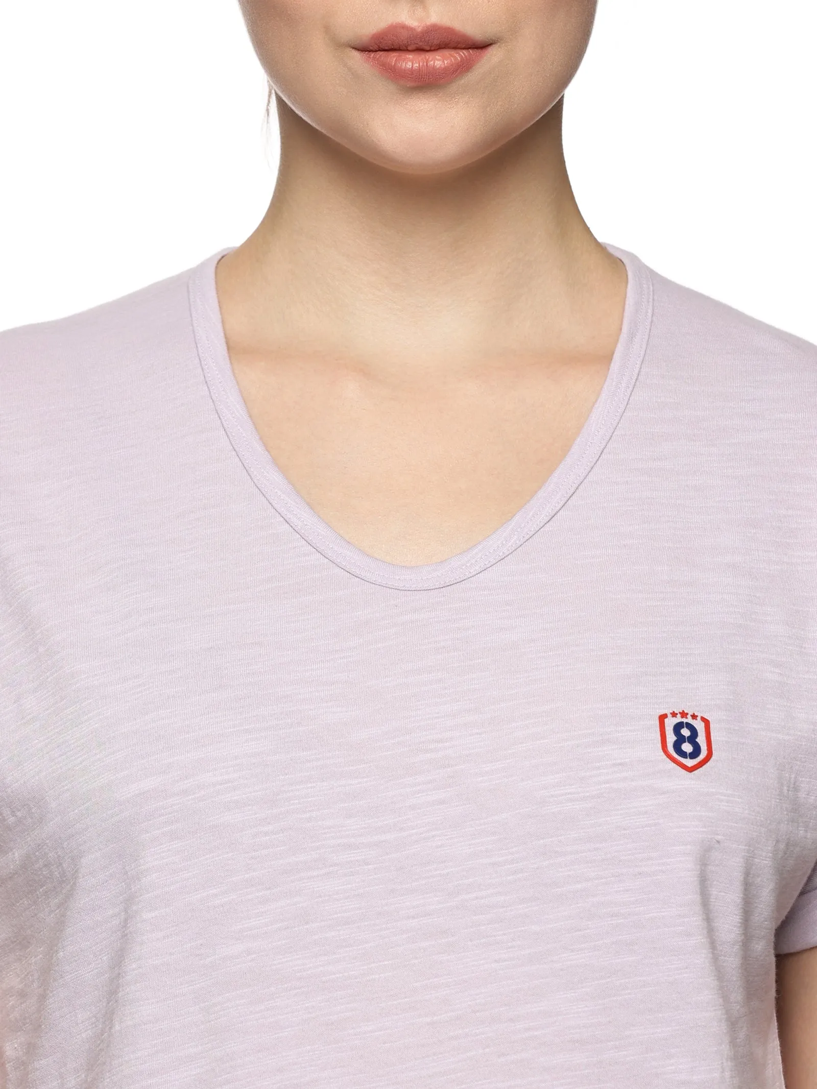 Women 100% organic cotton mega sleeve top (Lilac)