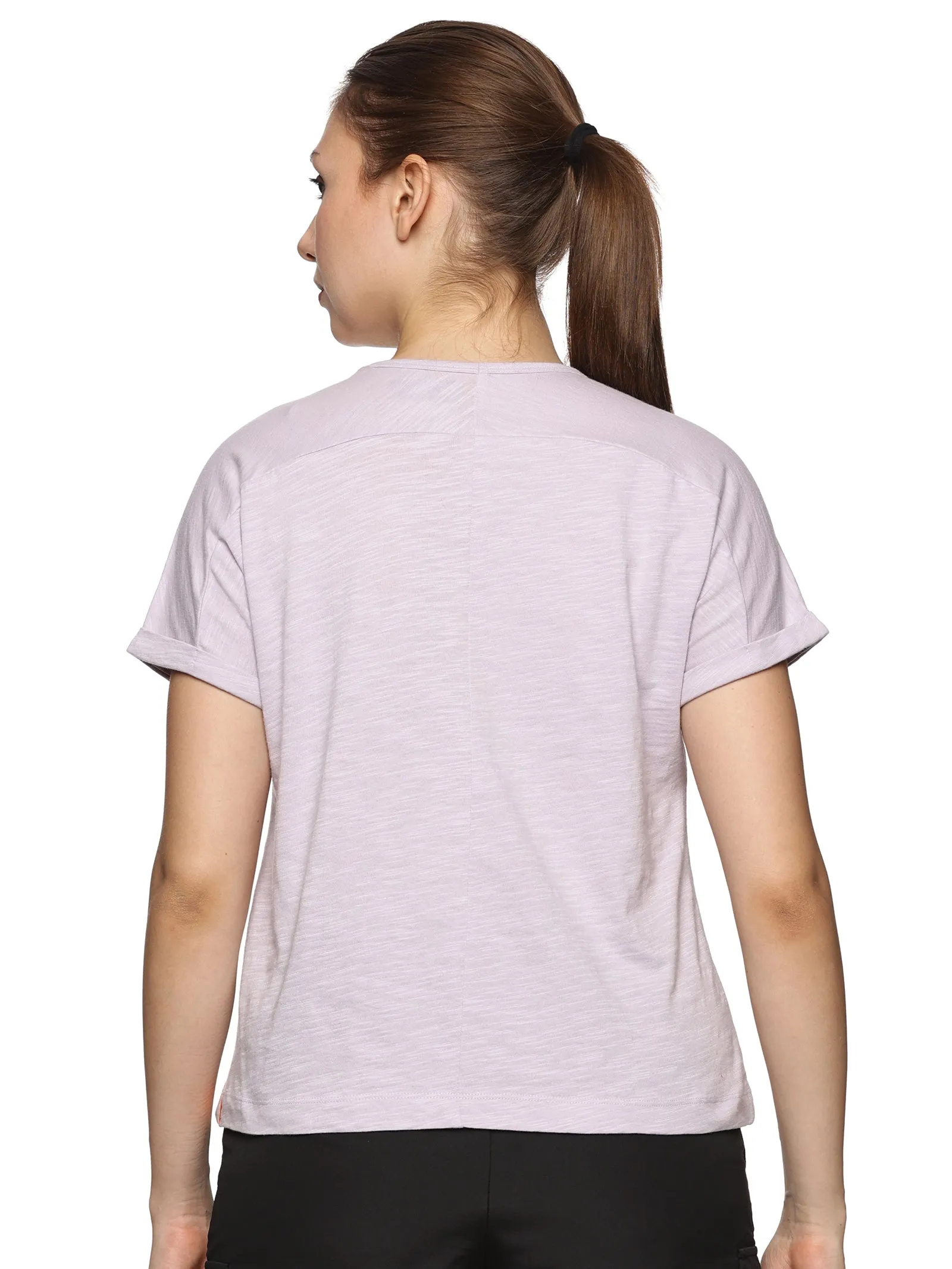 Women 100% organic cotton mega sleeve top (Lilac)