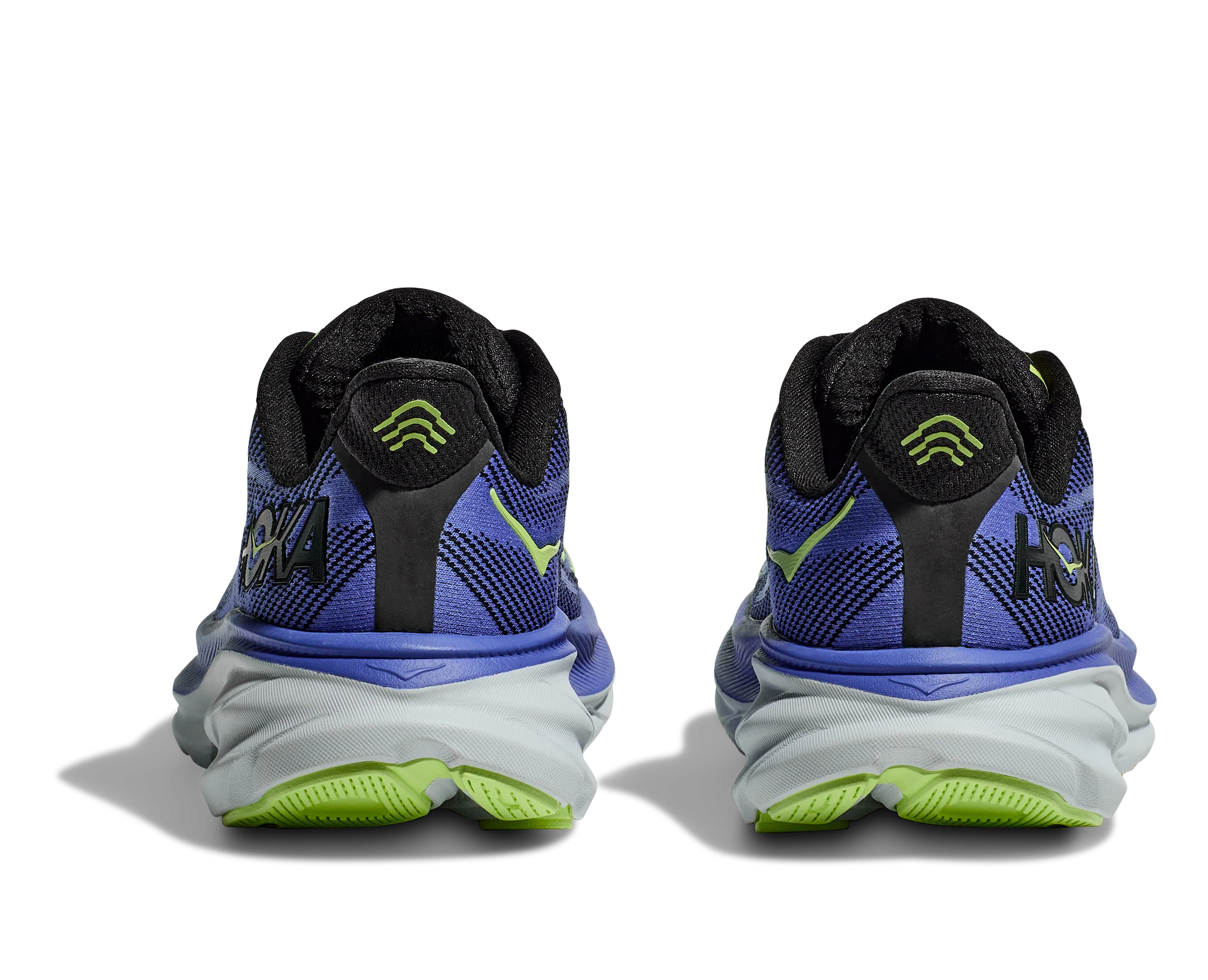 Women's Hoka Clifton 9 Color: Black / Stellar Blue