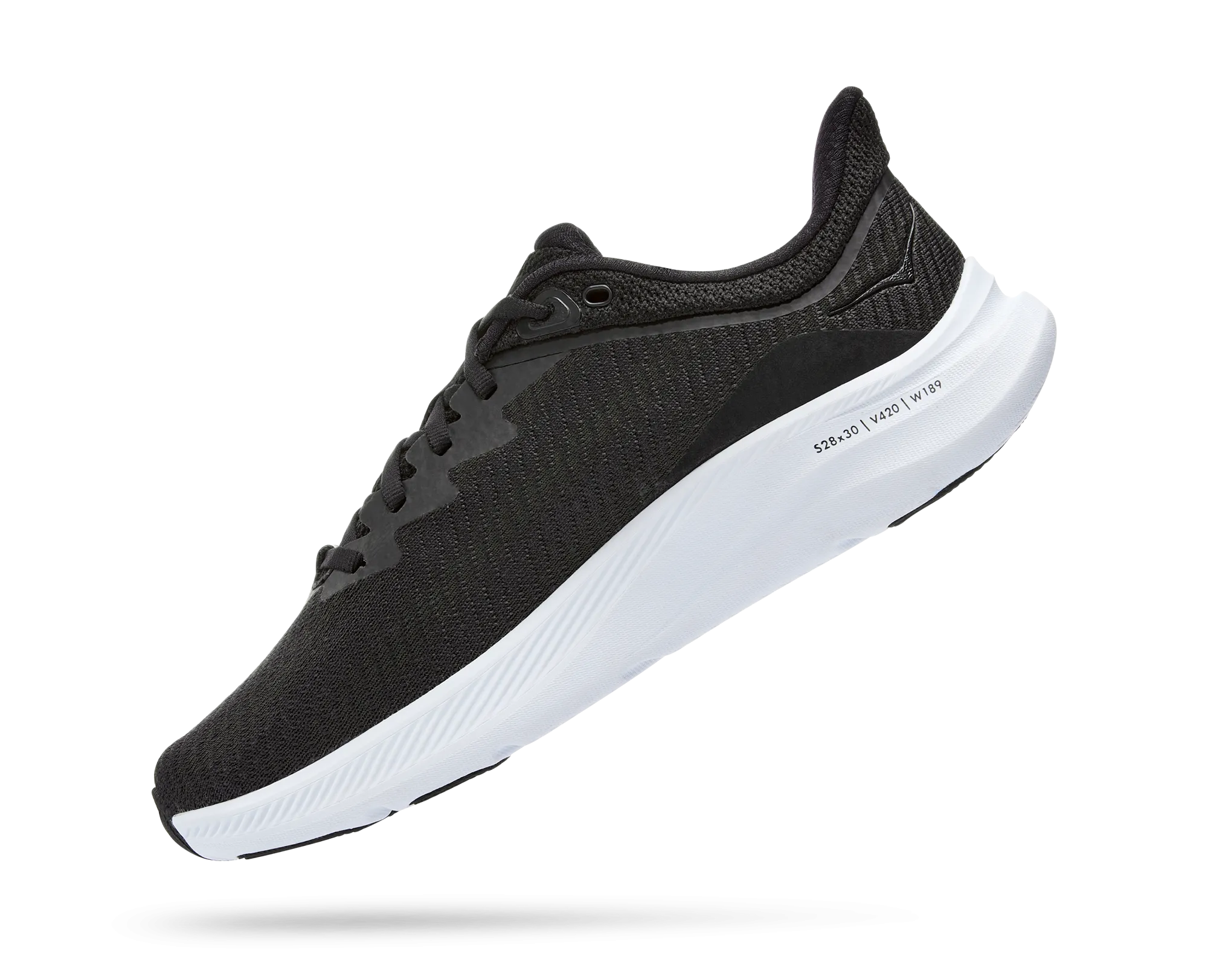 Women's Hoka Solimar Color: Black / White (WIDE WIDTH)